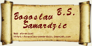 Bogoslav Samardžić vizit kartica